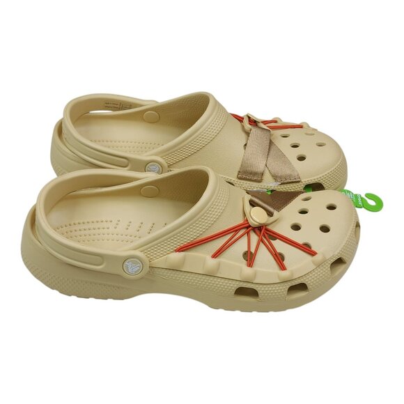 Crocs Classic Lockdown Clog Beige With Red Details Mens Size 10 Womens 12 - Picture 5 of 10